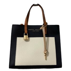 Marc Jacobs Black and Cream Color-Blocked Tote